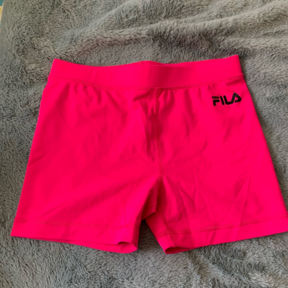 Fila hot pink spandex shorts